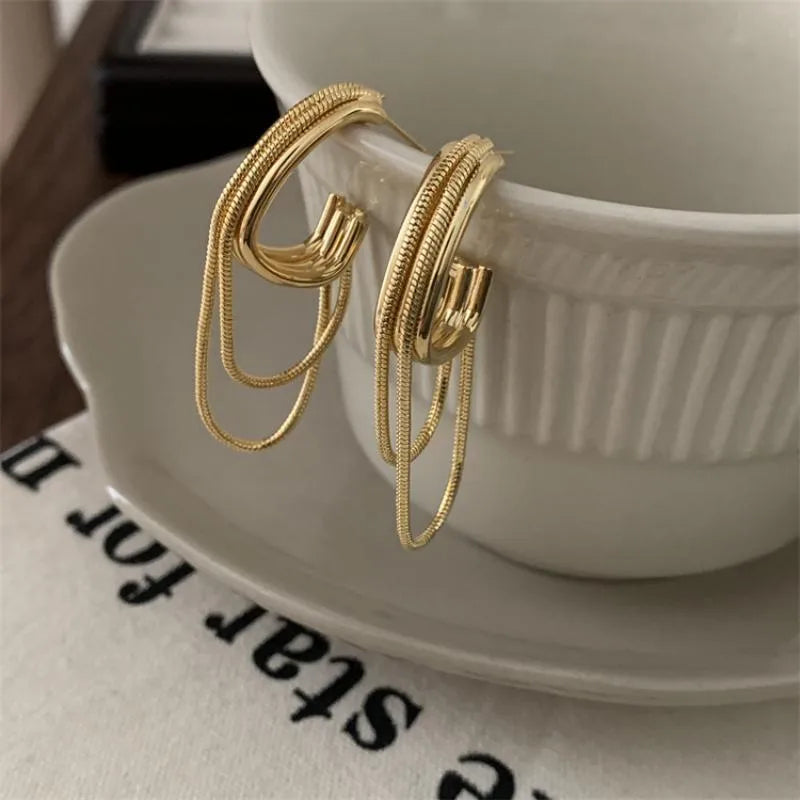 E17 Chain Drop Earrings