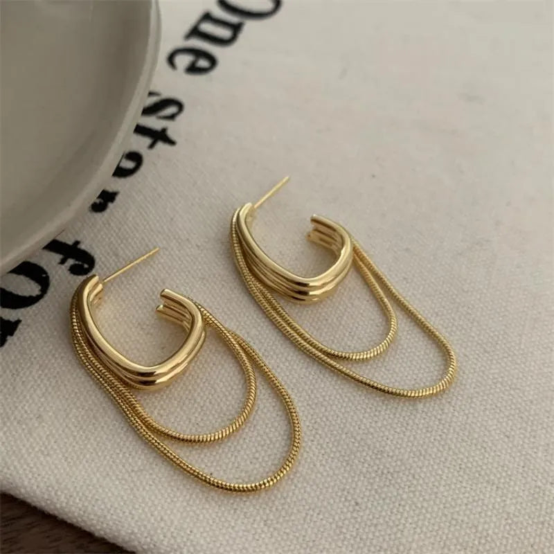 E17 Chain Drop Earrings