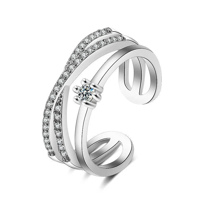 R12 Multi-Layer Cross Open Ring
