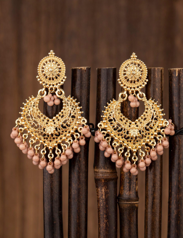 E5 Beaded Tassel Drop Earrings