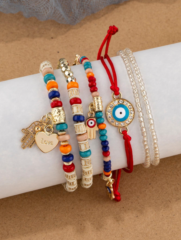 B13 Evil Eye Bracelet Set