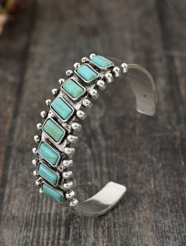 B36 Turquoise Stones Bangle