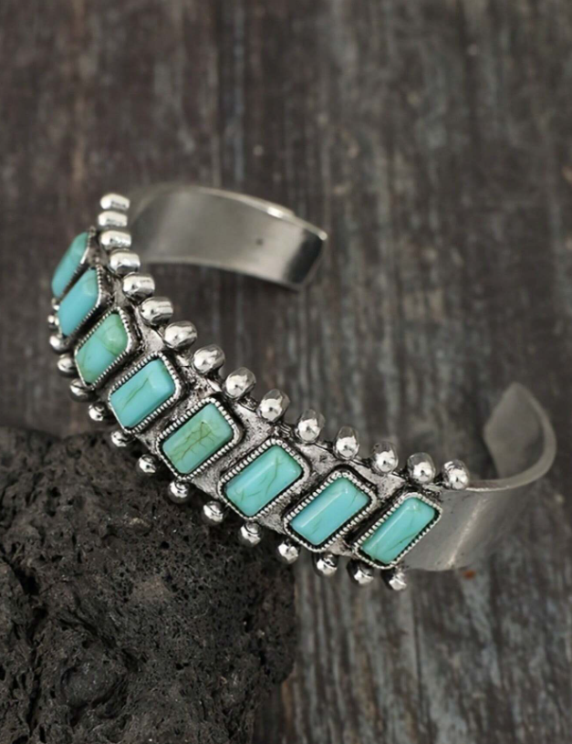 B36 Turquoise Stones Bangle