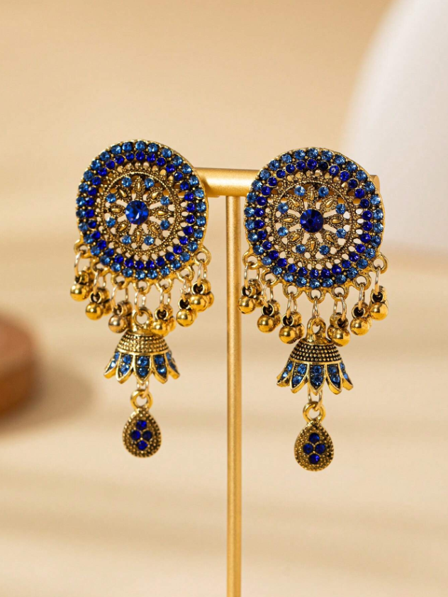 E54 Royal Blue Elegant Drop Earrings