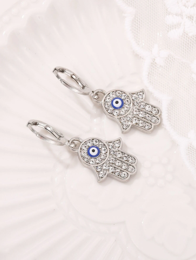 E38 Hamsa Hand Earrings