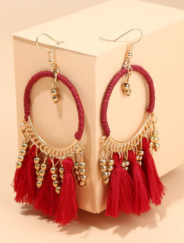 E15 Boho Style Large Hoop Earrings