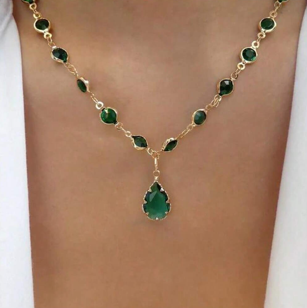N5 Crystal Inlay Chain Necklace