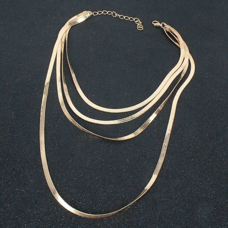N9 Simple Gold Layered Necklace