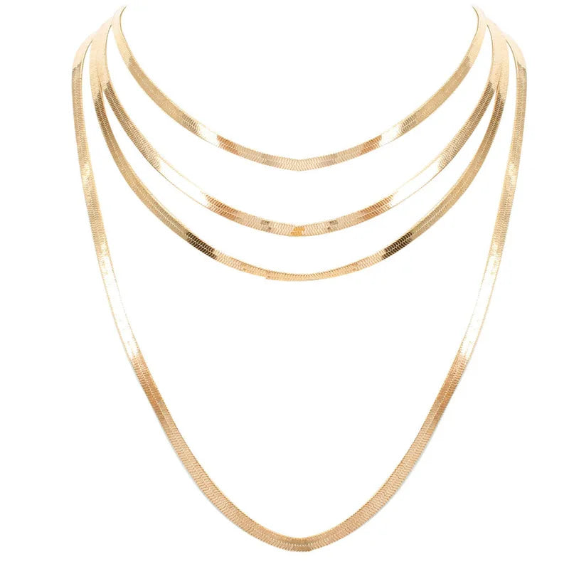N9 Simple Gold Layered Necklace
