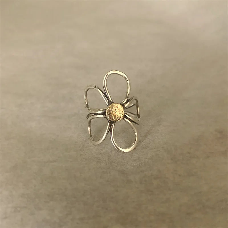 R9 Flower Open Ring