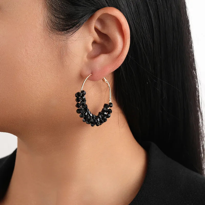 E53 Round Glass Earrings