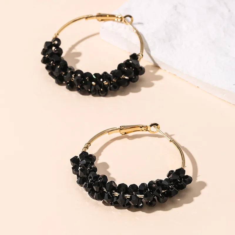 E53 Round Glass Earrings