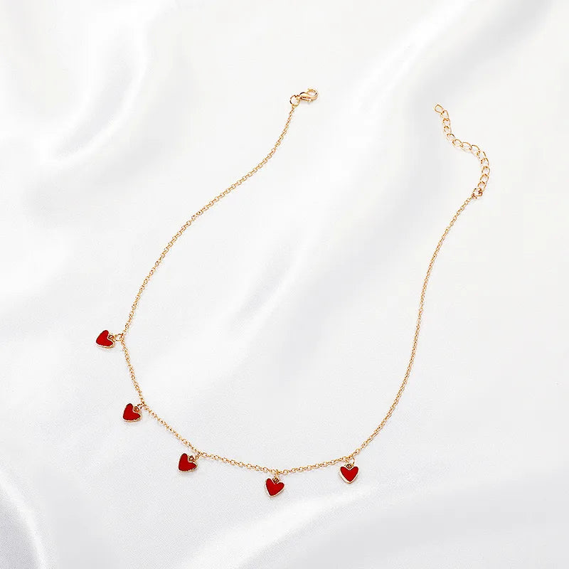 N16 Heart Tassel Pendant Necklace