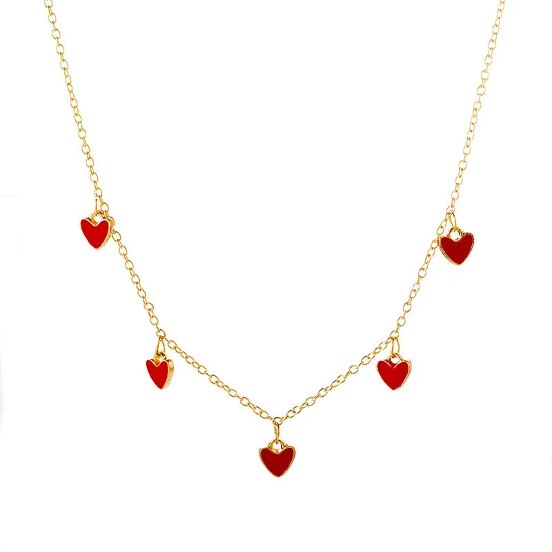 N16 Heart Tassel Pendant Necklace