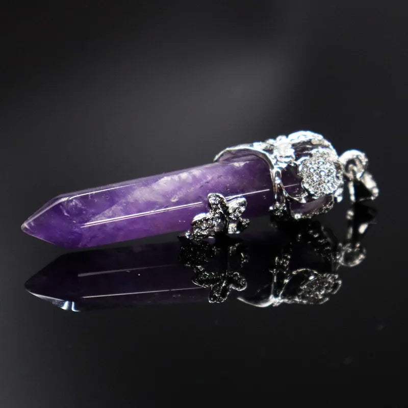 N4 Amethyst Long Necklace