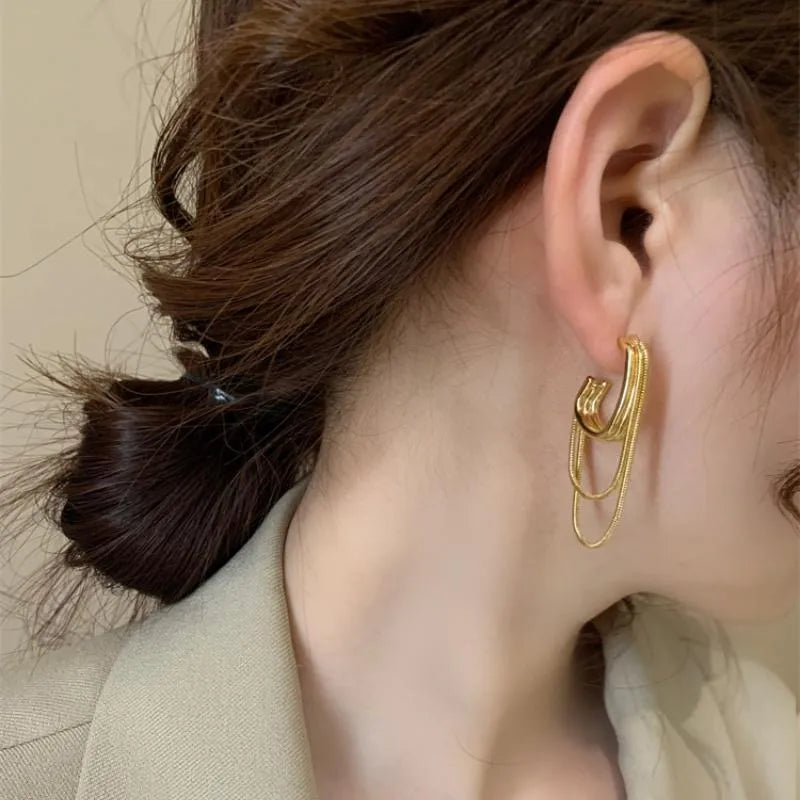 E17 Chain Drop Earrings