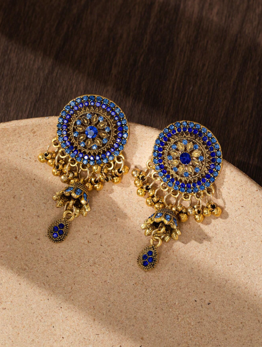 E54 Royal Blue Elegant Drop Earrings