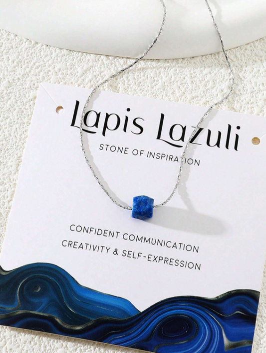 N18 Natural Lapis Lazuli Stone Pendant Necklace