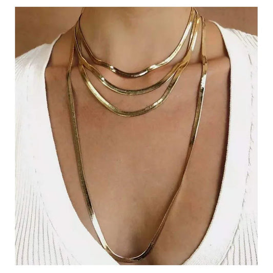 N9 Simple Gold Layered Necklace